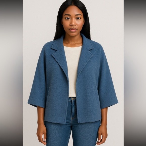 Jones New York Jackets & Blazers - Women's Blue Sweater